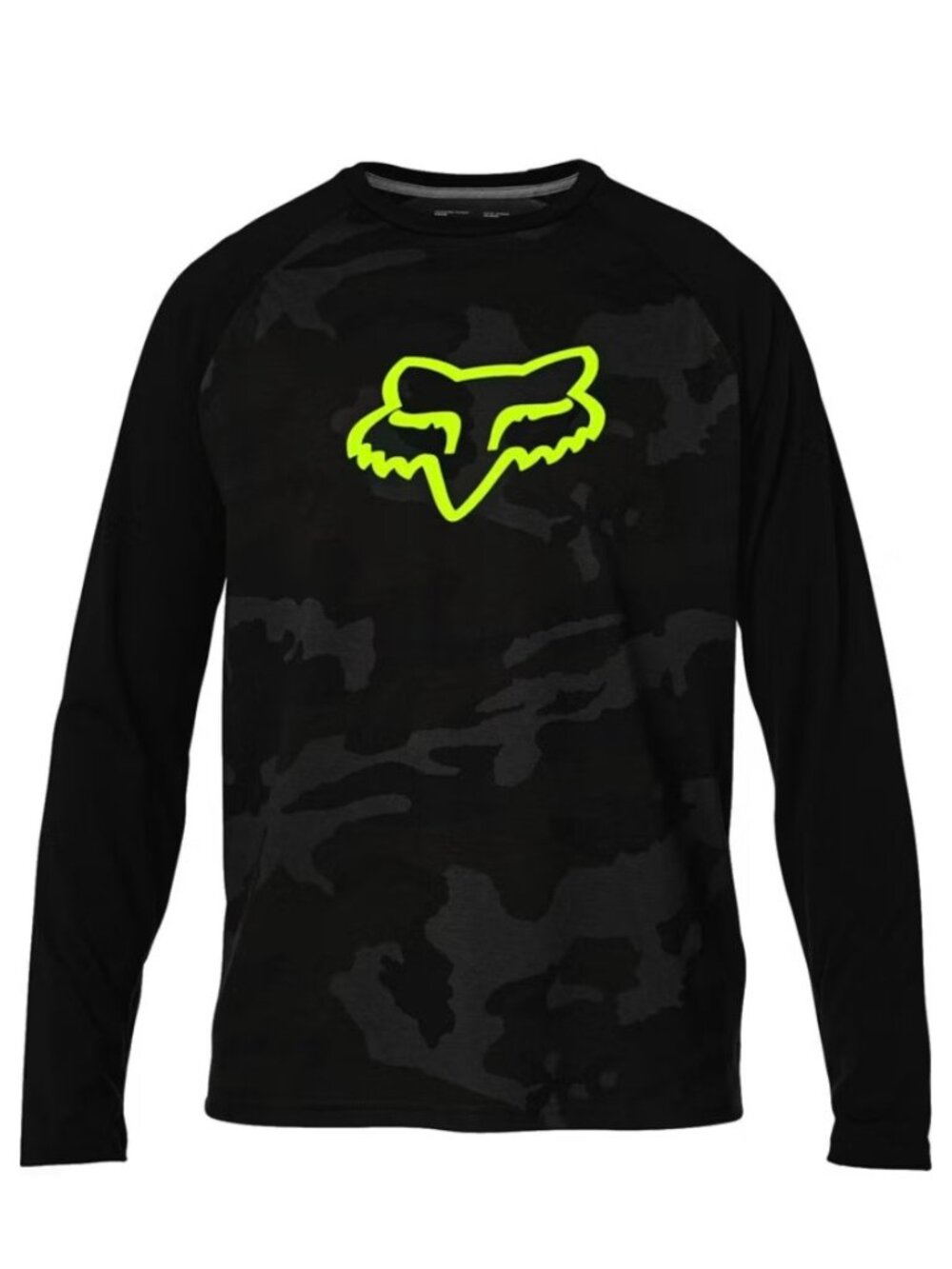 Fox Racing Men's Tournament Camo Tech Black Long Sleeve T-Shirt Size Large